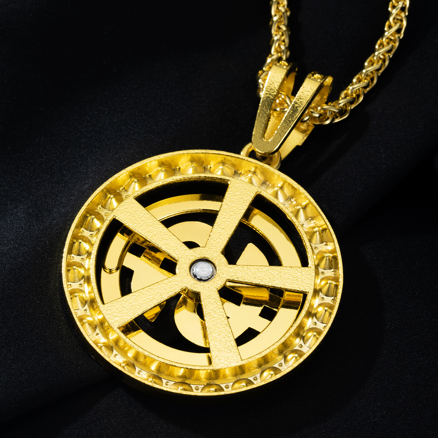 Hip-Hop Dollar Iron Zinc Alloy Diamond Men's Pendant Necklace Necklace Pendant Men Pendant Necklaces display picture 8