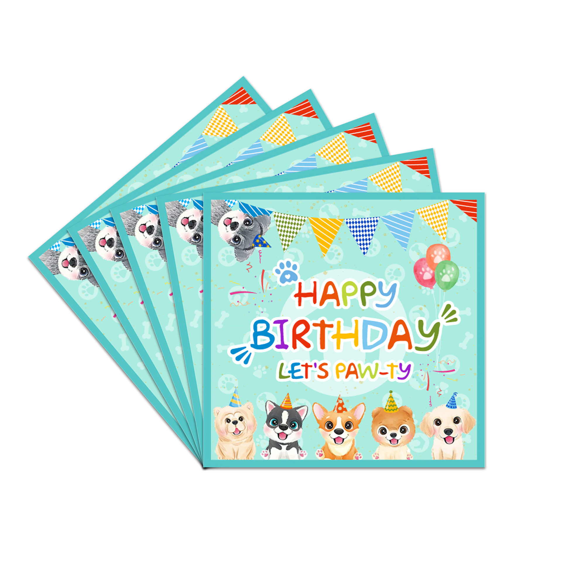 Fondo de pantalla de fiesta con tema de perro azul lindo animal de dibujos animados fiesta de cumpleaños decoración vajilla de mantel de Amazon