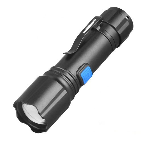 New P50 Strong Light Flashlight Type-C Fast Charging Outdoor Mini Multi-functional Zoom Emergency Aluminum Alloy Flashlight
