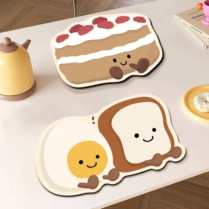 ins风可爱桌面杯垫一抹净厨房台面碗盘垫吸水垫洗手台易打理垫子