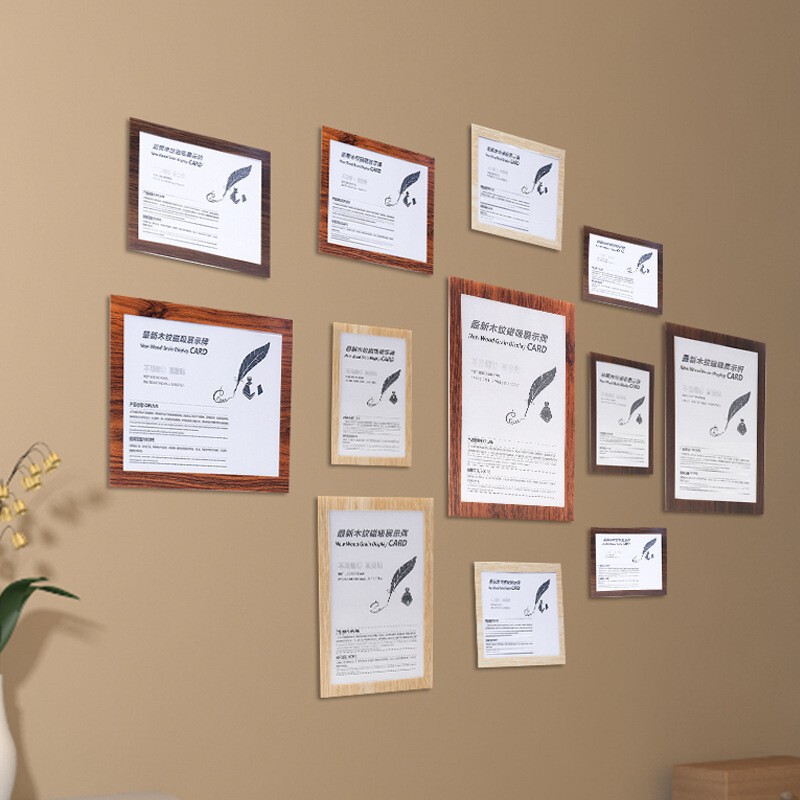 Imitation Wood Grain Display Sticker A3A4 Certificate Frame Office Business License Photo Frame Magnetic Self-Adhesive Imitation Wood Grain Display Sticker A3A4 Certificate Frame Office Business License Photo Frame Magnetic Self-Adhesive