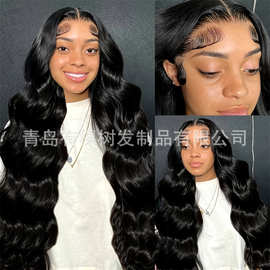 蕾丝假发 外贸热销长卷发女士半手织前蕾丝头套化纤假发工厂现货