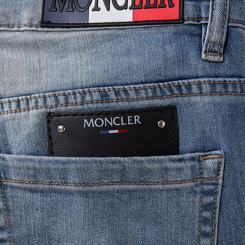 Primavera nuevos jeans para hombres coreanos delgados pies pequeños comercio exterior transfronterizo de alta calidad elástico Europa y los Estados Unidos 1: 1 pantalones al por mayor