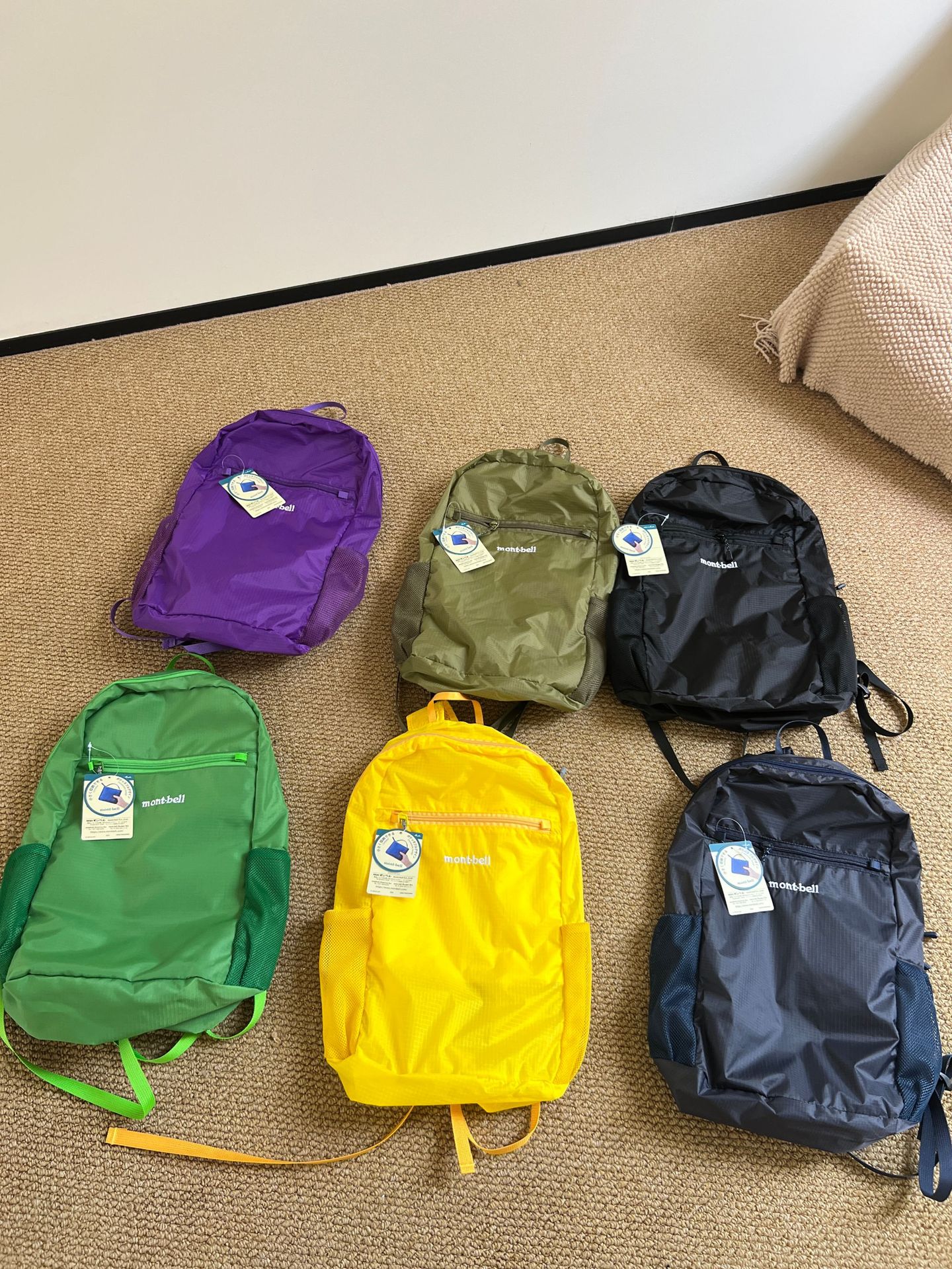 Meishan mont-bel lightweight 15L outdoor sports mountaineering nylon waterproof backpack casual travel hiking pack