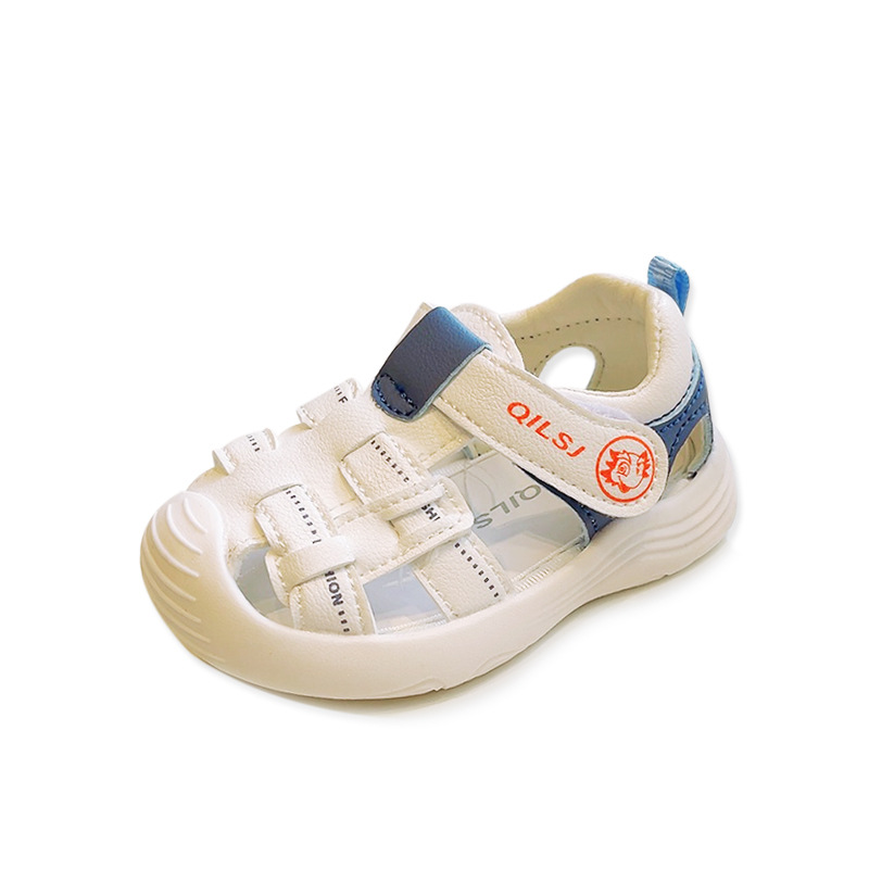 Zapatos para niños pequeños Baotou de verano, sandalias, zapatos para niños, zapatos para bebés, sandalias para bebés para niños y niñas a prueba de patadas