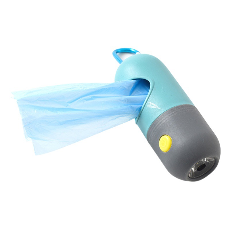 Nueva caja de basura para mascotas LED perro bolsa de aseo bolsa de basura píldora caja de almacenamiento conveniente gato y perro suministros de limpieza