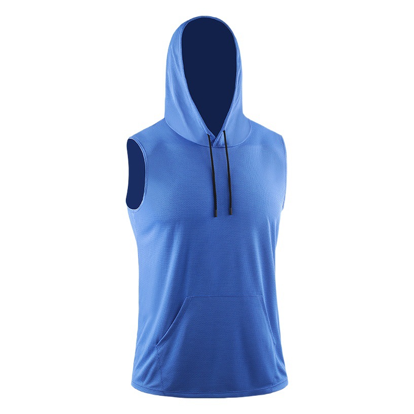 Chaleco deportivo para yoga al aire libre, de secado rápido, transpirable, con capucha y bolsillo, ropa de fitness, top sin mangas para correr maratones