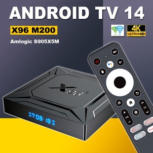 Cross-Border X96 M200 Network Set-Top Box Wifi6 Android 14 Tv Box 4K Hd Tv Box Wholesale