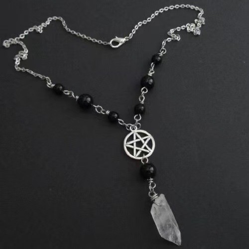 Cross Border Trade Gothic Vampire Black Gothic Moon Jewelry Pendant Statement Charm Necklace Cross Border Trade Gothic Vampire Black Gothic Moon Jewelry Pendant Statement Charm Necklace