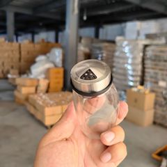 Rotating Spice Jar Set, Kitchen Storage Salt Jar Seasoning Bottle Condiment Home Use Sealed Glass Spice Bottle Jar Combo