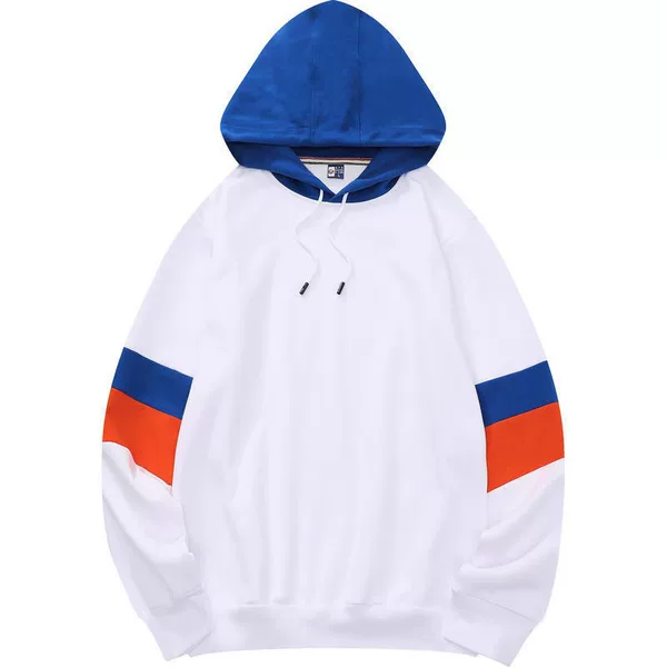 Color matching hooded 350g cotton sweater spring and autumn fashionable class uniform work clothes activity party group clothing custom printing