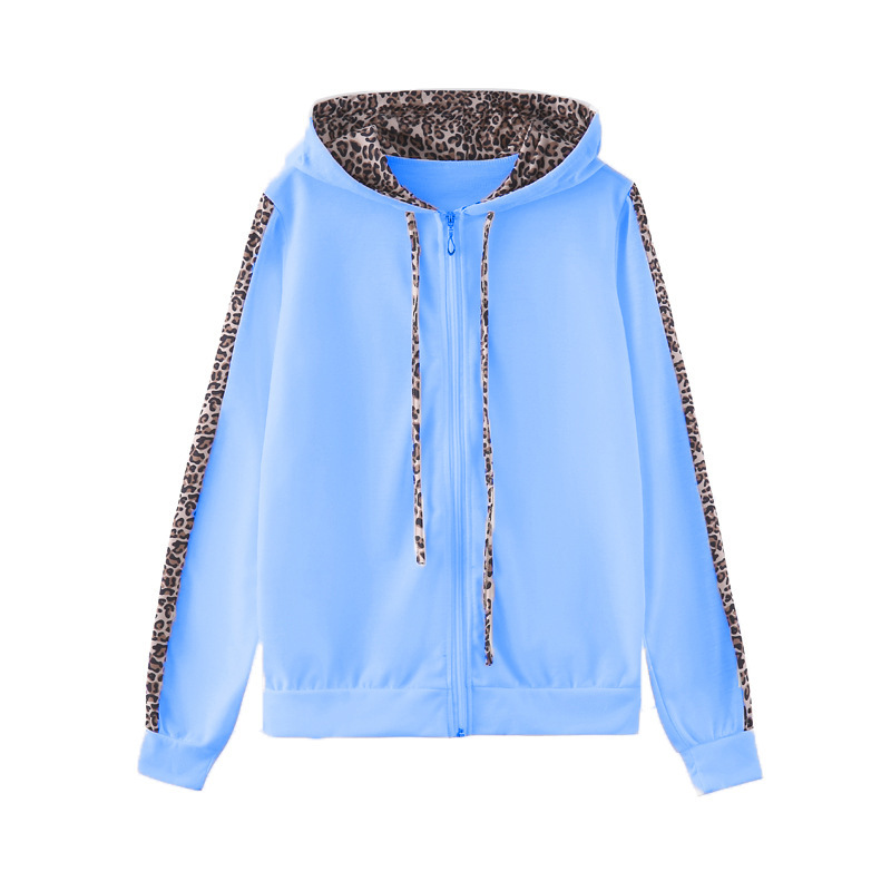 Women's Leopard Print Sweatshirt And Pants Set For Autumn Winter_voghion.com