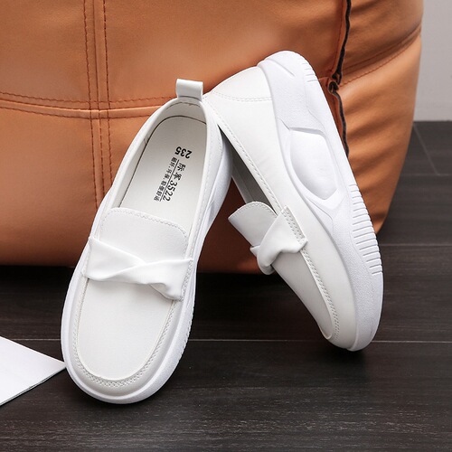 Women's Soft-Cushioned White Breathable Medical Work Shoes, Non-Binding, Comfortable, Odor-Proof, Air-Cushion Sole, All-Season Single Shoes