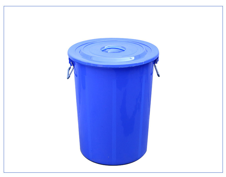 100lプラスチックバケツ蓋付き鉄柄バケツ工場ごみゴミ箱ホテルキッチン貯水ゴムバケツPP新型材料|undefined