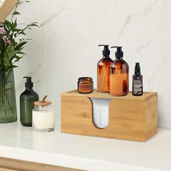 木製ティッシュボックス浴室キッチン壁掛けティッシュ引き出しボックス家庭用リビングルーム寝室デスクトップティッシュ収納ボックス
