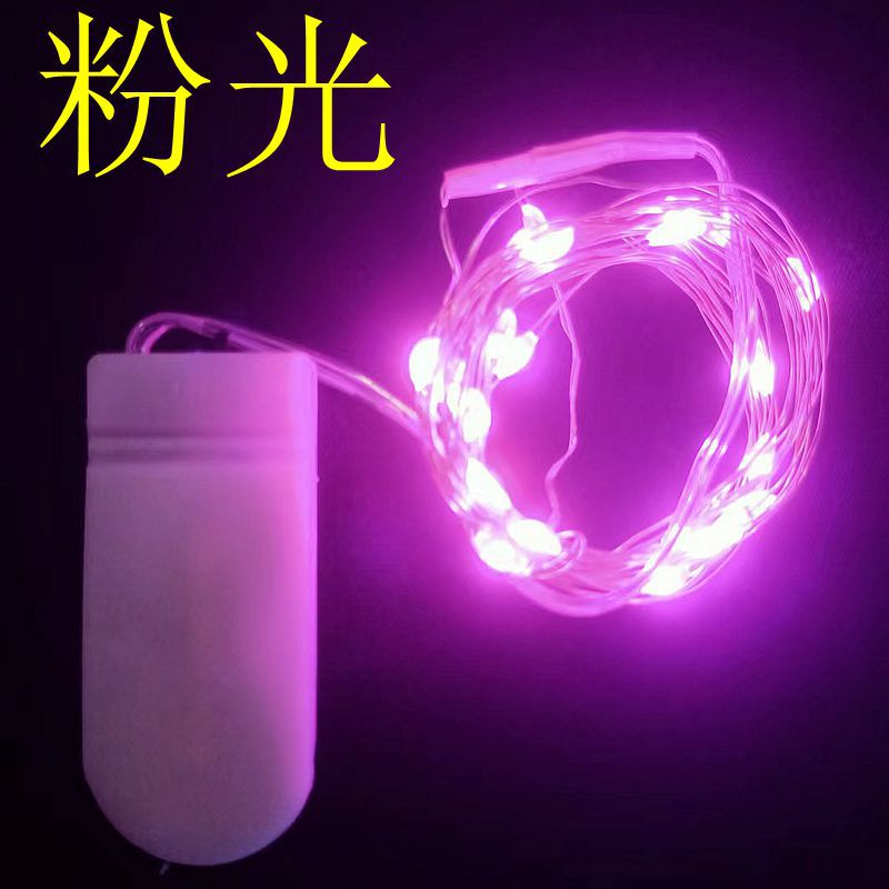 Botón de alambre de cobre LUZ DE Navidad color luz de la estrella de la torta de La Flor de la caja de regalo decoración ola Bola de juguete flash Cadena de luz