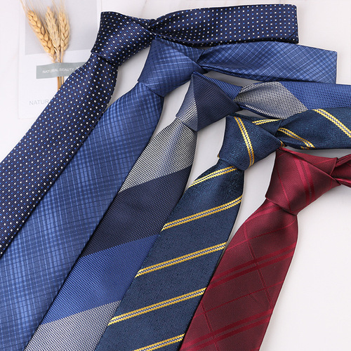 Men's casual business trend 7cm hand tie polyester jacquard striped suit shirt accessories manufacturer