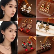 中古vintage银针流苏耳环波西米亚耳饰复古民族风耳饰设计感小众