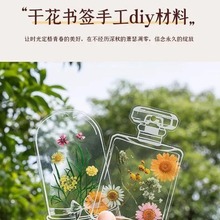 干花书签标本塑封膜瓶子里的春天童年收集diy材料包透明贴纸玻璃