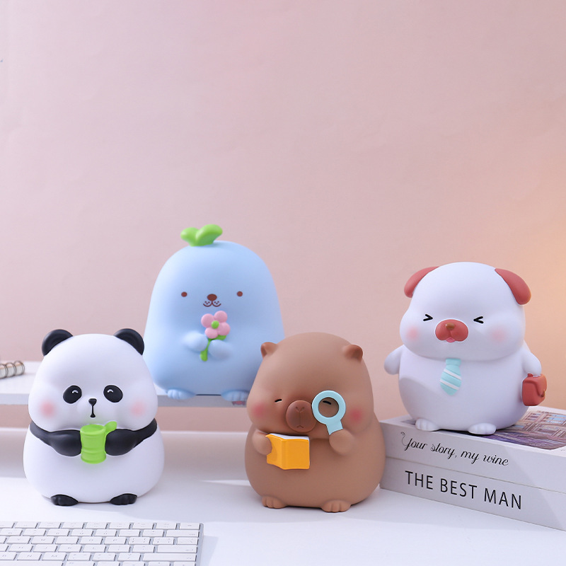 Large-Capacity Cartoon Cute Ornaments Cute Pet Money Jar Storage Children's Gifts Creative Desktop Decoration Wholesale
