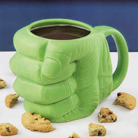 漫威绿巨人浩克拳头杯子陶瓷杯水杯咖啡杯马克杯大容量绿拳头茶杯