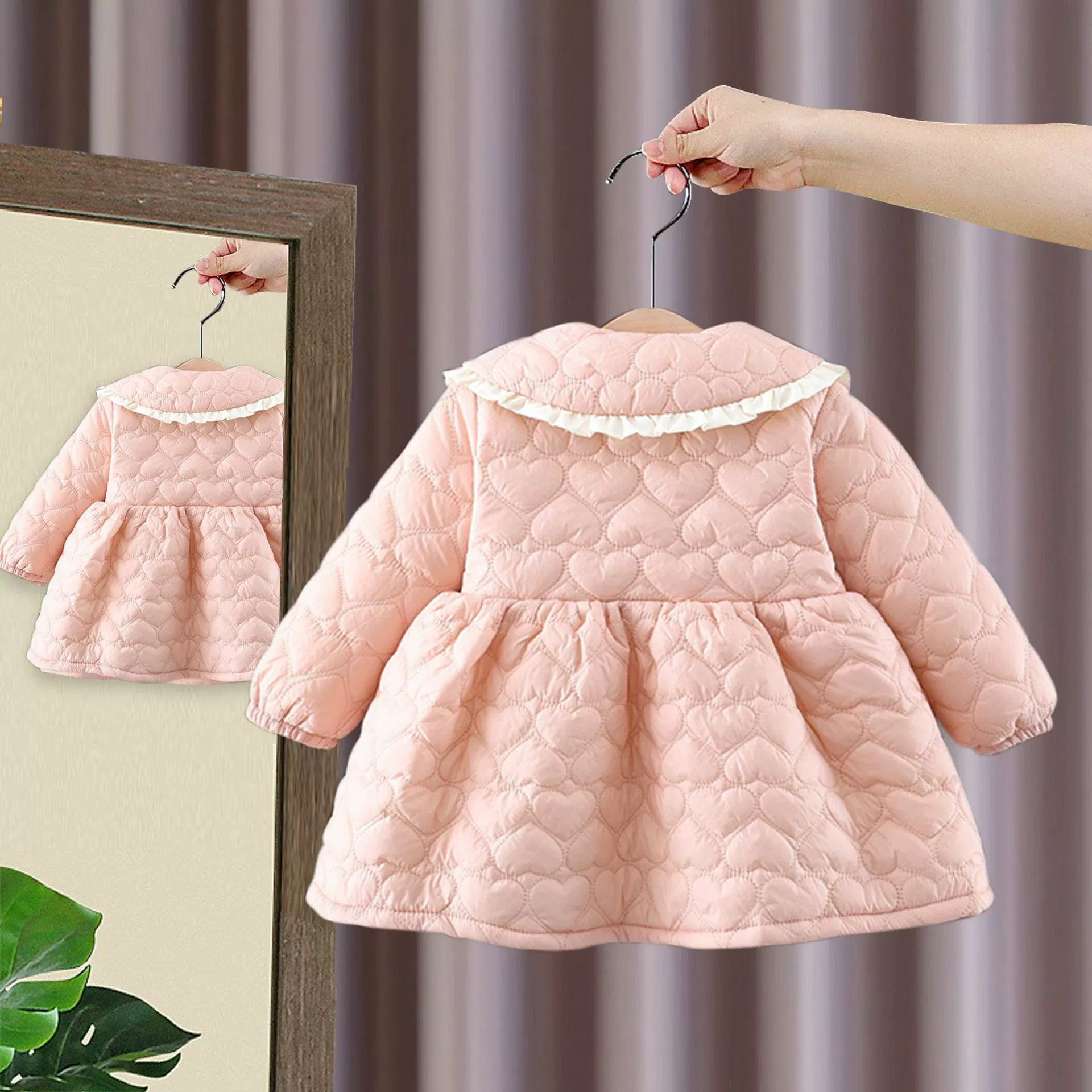 Autumn warm children's dress to go out, children's clothing, Korean style
