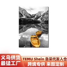 跨境热销抽象客厅装饰画山水风景帆布画批发自定义高清喷绘画芯
