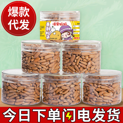 Canned Brazilian pine nuts 500g snack thin shell easy to peel original pine nuts casual and delicious hand peeled pine nuts