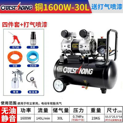 Small High-Pressure Air Compressor Woodworking — Hava kompressorları - s1680w-30l-pumping-spray-paint