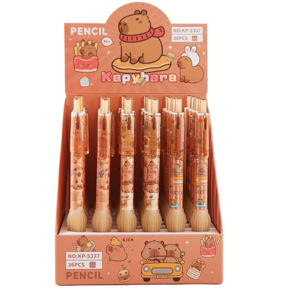 Capibara lápiz móvil suave funda protectora suave lápiz descompresor papelería especial para estudiantes de primaria pequeños regalos