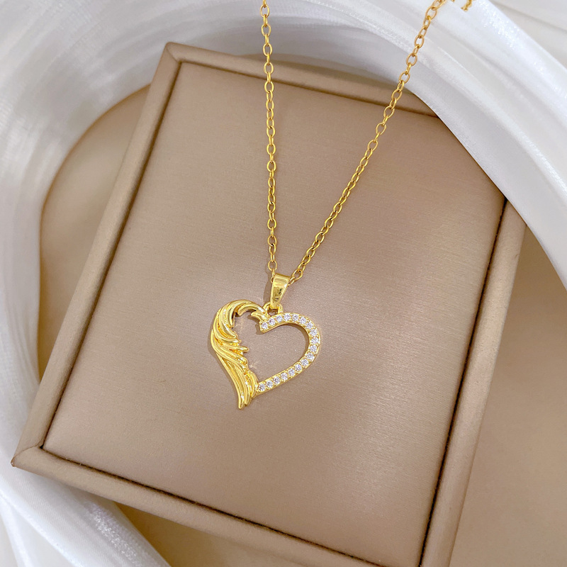 Full Diamond Personality Necklace Luxury Temperament Clavicle Chain_voghion.com