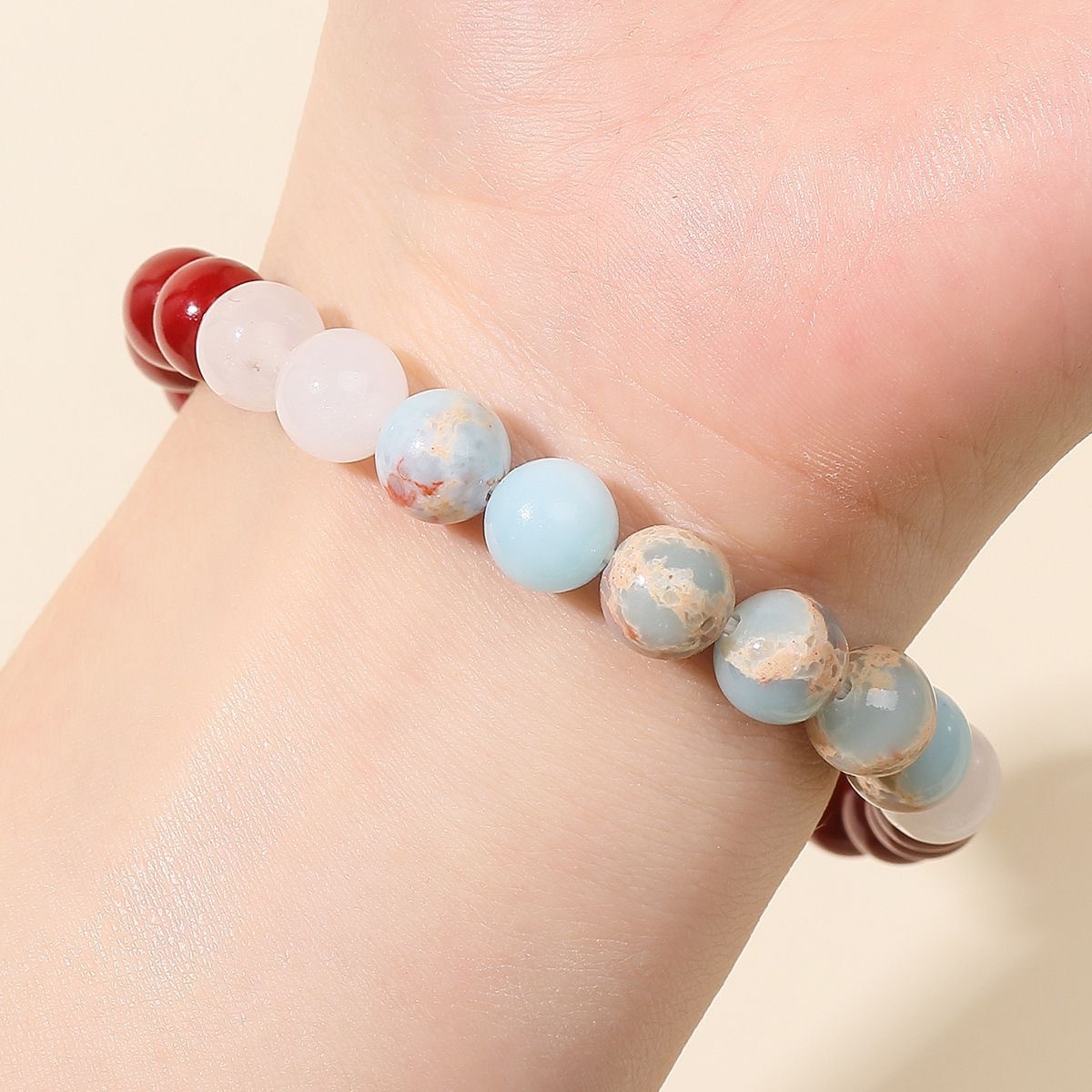 Nueva pulsera de cuentas de estilo chino, nicho de diseño femenino, pulsera de moda de personalidad, 2024 nueva explosión joyería de mano