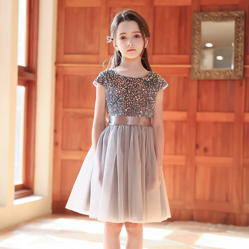 Vestido de presentación infantil del Día del Niño, vestido pequeño del anfitrión, vestido de coro de estudiantes de primaria y secundaria, vestido de presentación de recitación