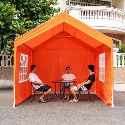 3*3 estand toldo naranja + 3-paño lateral