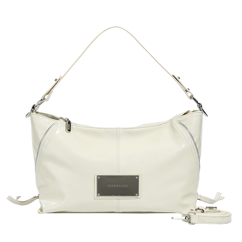 Transfronterizos suaves retro bolsas de brazo portátiles mujeres otoño y invierno 2025 nueva moda versátil bolsas de hombro bolsas de transporte