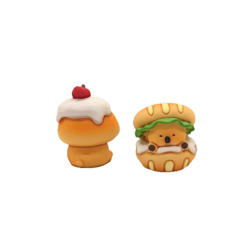 かわいいDIYブラインドバッグ、樹脂DIYアクセサリー、小さな装飾品、超かわいいカピバラケーキ、車載デスクトップデコレーションブラインドボックス|undefined