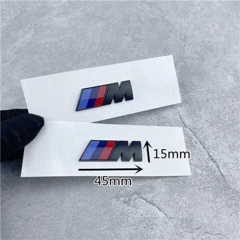 Suitable for BMW M emblem side decals, 1 Series, 5 Series, 7 Series, BMW 3 Series M kit, X3, X5, M3 car emblem stickers, black modification