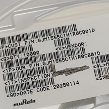 村田GJM1555C1H1R0CB01D高频0402贴片电容1PF误差0.25PF 50V C0G