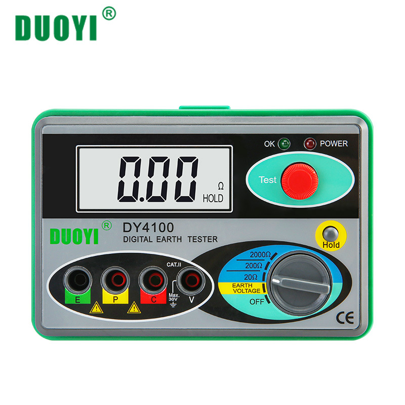多一高精度数字地阻测试防雷检测测量仪摇表接地电阻测试仪DY4100