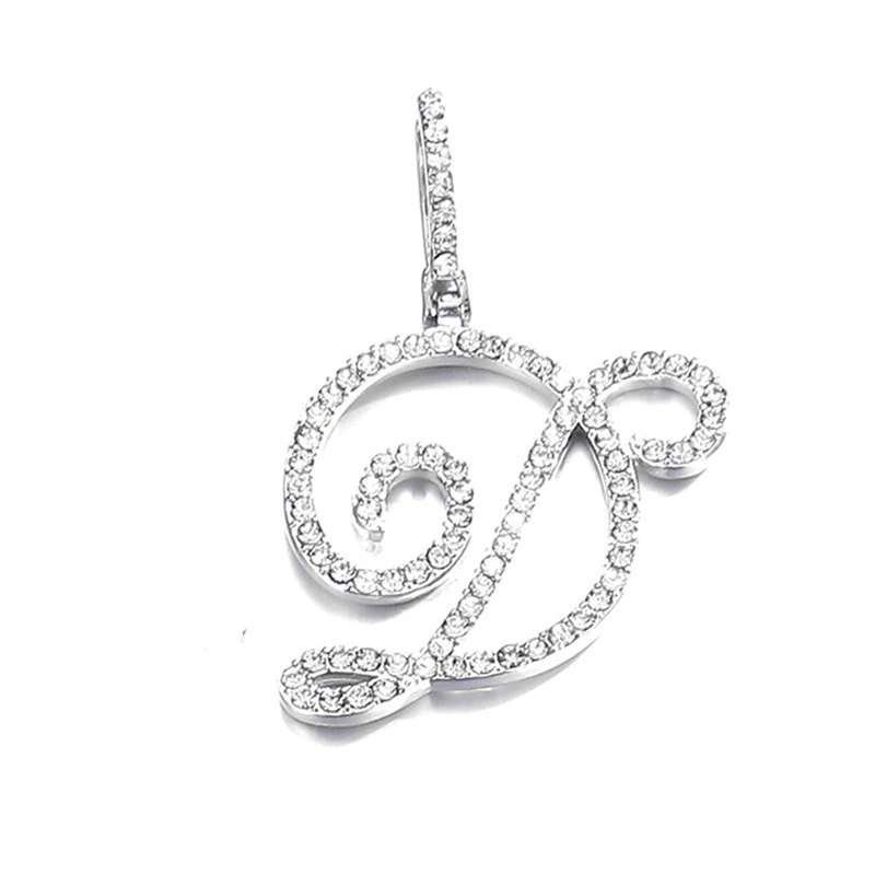 Подвес-цепочка из медной основы с позолотой 18K и цирконами, цепочка 45+5 см, подвеска 5 см