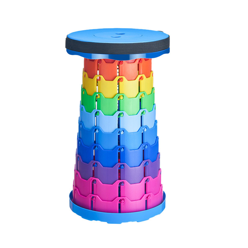 Taburete plegable para viajes al aire libre banco pequeño portátil silla de pesca telescópica ajustable taburete pequeño camping Mazaden