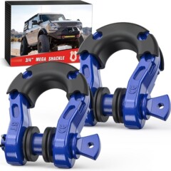 高強度8Tシャックル、特殊形状鍛造、スプレーペイント仕上げ、アメリカンボウ型オフロード車トレーラー、ヘビーデューティーラリーボート用ラリーリング