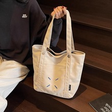 托特包包2025新款女包夏季帆布包高级感百搭单肩包大容量登山包