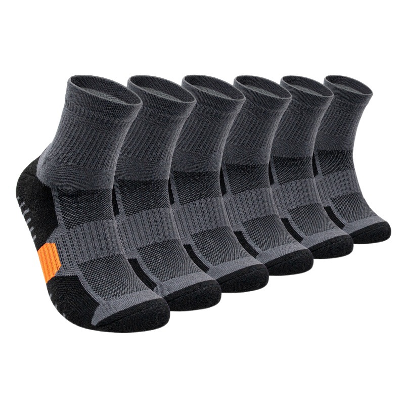 Amazon popular Terry calcetines de baloncesto de media pantorrilla entrenamiento práctico para hombres calcetines deportivos transpirables de secado rápido engrosados profesionales