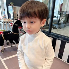 一件代发 儿童装半高领德绒百搭休闲保暖上衣中大童长袖潮打底衫