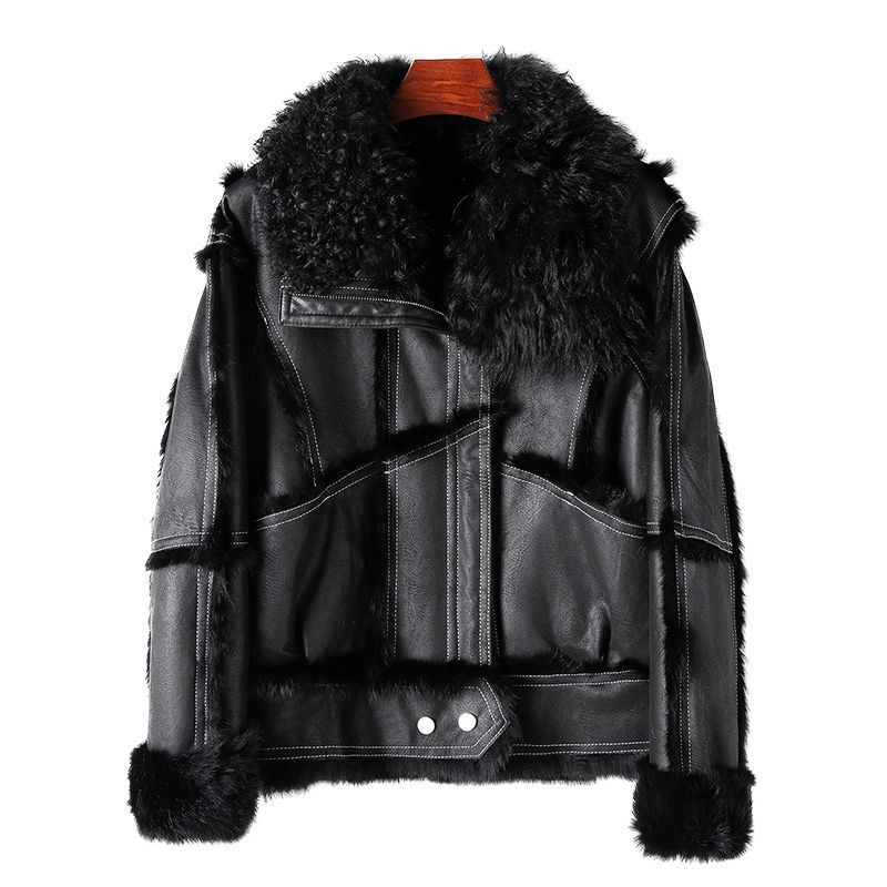 Women's Clothing A small number of clothing spring and autumn women's rabbit Haining 2024 new wool collar real fur coat_voghion.com