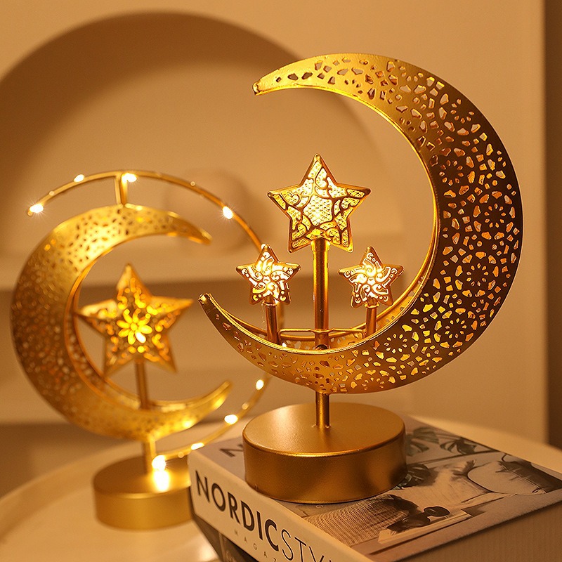 Lámpara LED de Luna Hueca Transfronteriza, Lámpara de Bola Redonda, Lámpara Decorativa para Días Festivos, Lámpara de Mesa para Dormitorio, Lámpara para Crear Atmósfera