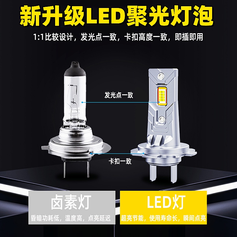 Nuevo automóvil LED faro H7 faro D8 faro concentrador de luz láser de distancia y cerca conversión de luz general image 4