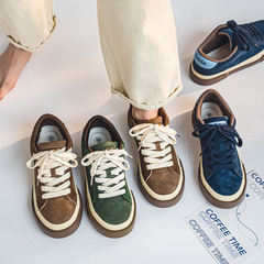 遠波2024春季新款三次硫化情侶板鞋美拉德帆布鞋男運動休閒麵包鞋