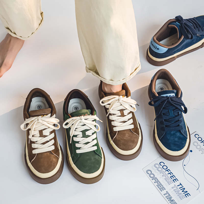 4546 plus size men's shoes 2024 spring new all-match board shoes Maillard canvas shoes men's sports casual bread shoes